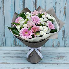 Букет цветов из:  Герберы, Альстромерии и Хризантемы в Прохоровке