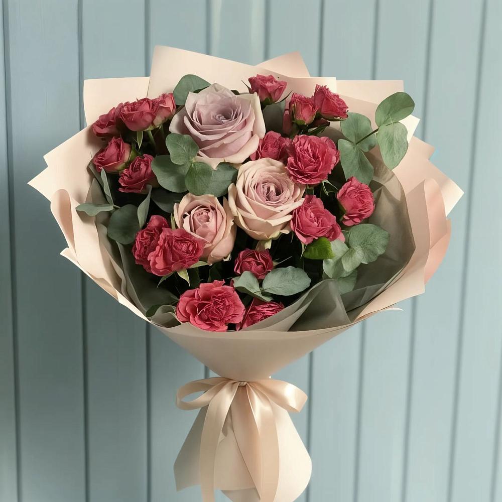 Букет цветов из: Гвоздики и Розы в Прохоровке