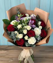 Букет цветов из:  Розы и Альстромерии #REPLACE_PRED# Прохоровке