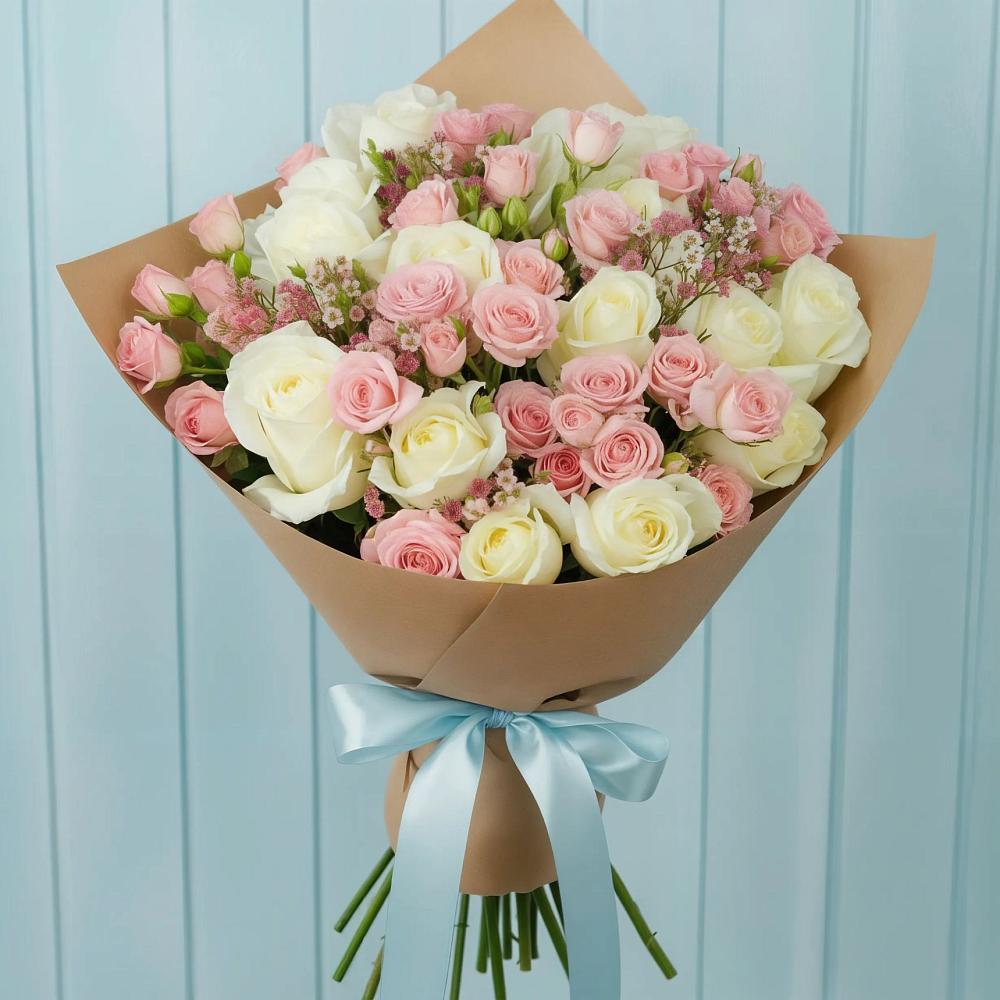 Букет цветов из: Розы в Прохоровке