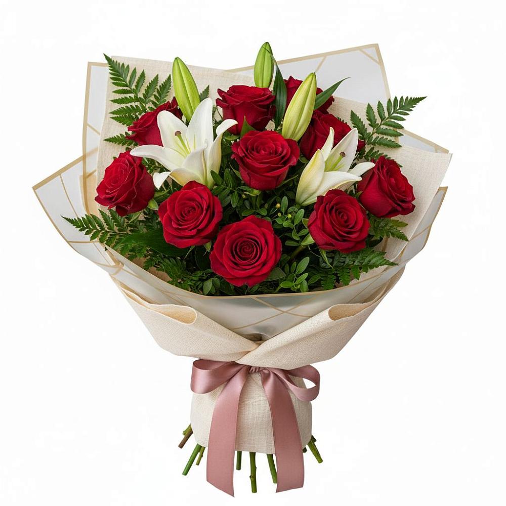 Букет цветов из: Лилии и Розы в Прохоровке