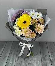 Букет цветов из:  Розы, Герберы и Хризантемы в Прохоровке