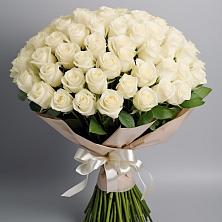 Букет 101 беля роза Белоснежка в Прохоровке