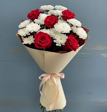 Букет цветов из:  Розы и Хризантемы в Прохоровке