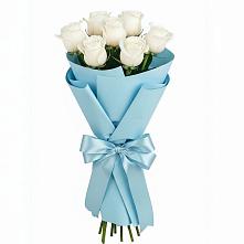 Букет 7 белых роз Проуд в Прохоровке