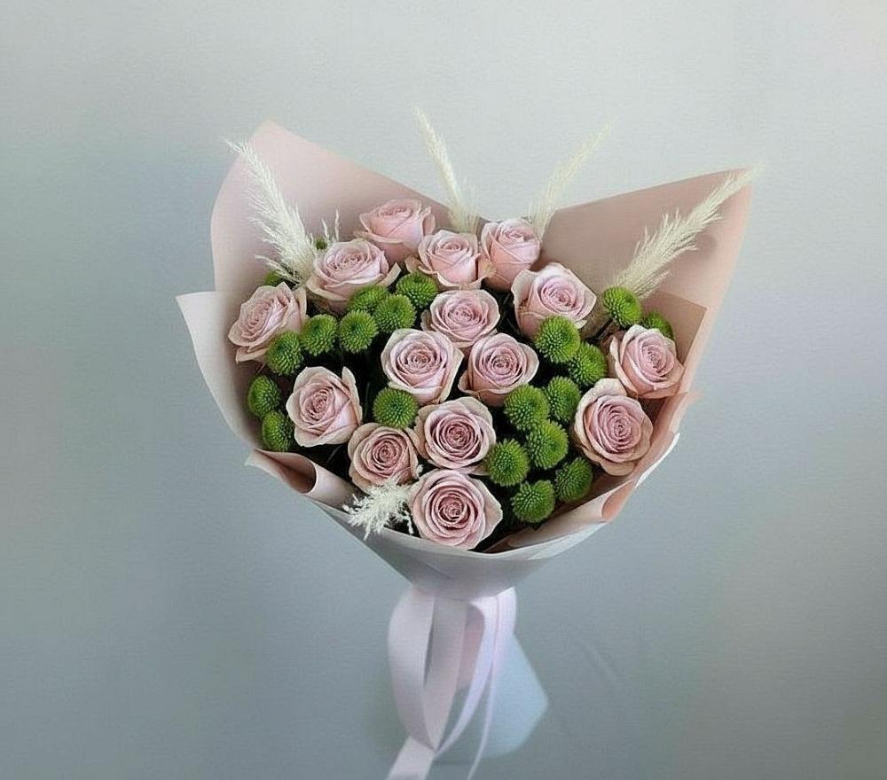 Букет цветов из: Розы и Хризантемы в Прохоровке