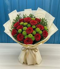 Букет цветов из:  Розы и Хризантемы в Прохоровке