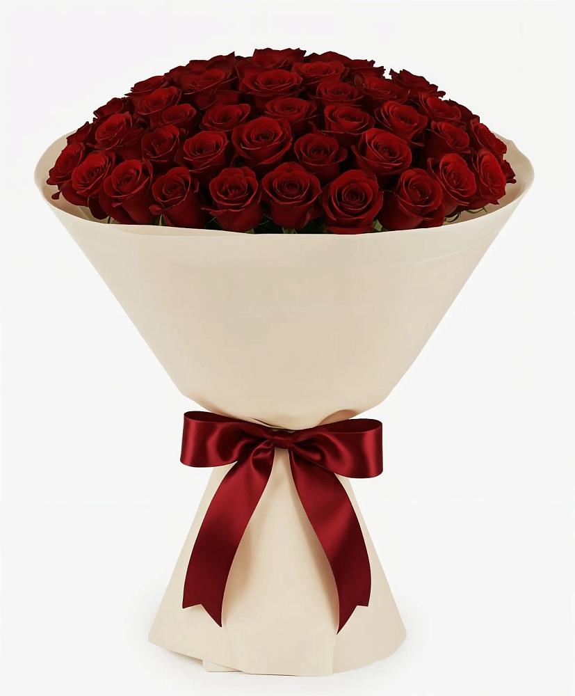 Букет 101 Бордовая роза Блэк Бакарра в Прохоровке