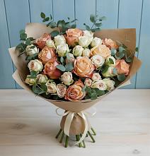 Букет цветов из:  Альстромерии и Розы в Прохоровке