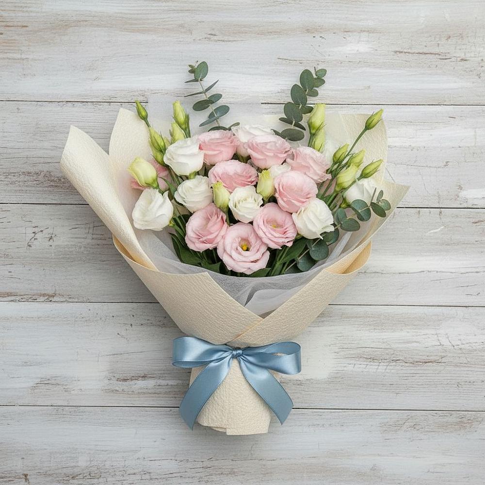 Букет цветов из: Лизиантусы в Прохоровке